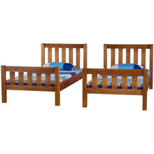 Separated into two beds